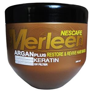 ماسک احیا کننده موی آسیب دیده و رنگ شده مرلین مدل Restore And Revive حجم 500 میلی لیتر