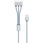 کابل تبدیل USB به لایتنینگ/microUSB / Type-C دیویا مدل Vogue طول 1.2 متر