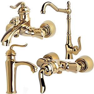 ست شیرآلات دزلی مدل لوکا گلد 9003