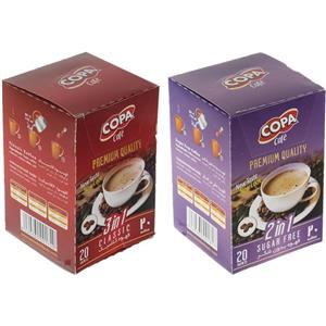 بسته ساشه قهوه فوری کلاسیک بدون شکر کوپا 40 عددی Copa Classic and Sugar Free Instant Coffee Sachets Pack Of 