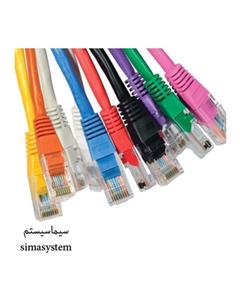 Lansan PATCH CORD CAT6 UTP 0.3m پچ کورد تمام مس با تست فلوک لن سن 