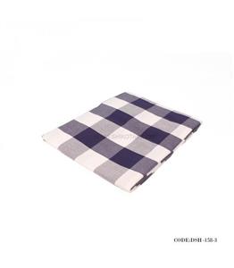 رومیزی پارچه ای طرح چهارخونه آبی و سفید