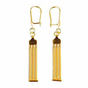 گوشواره طلا 18 عیار گالری طلاچی مدل حصیری Gold Earings