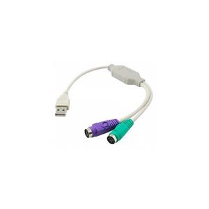 تبدیل USB به PS2 دو پورت USB Male to Dual PS2 Female Mouse Keyboard Active Adapter Cable