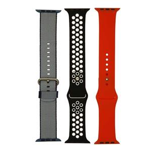 بند سومگ مدل سیلیکون N 112 مناسب برای اپل واچ 42 میلی متری بسته 3 عددی Someg Silicone band forApple watch mm 