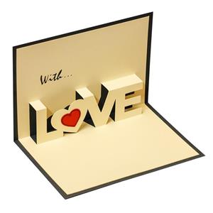 کارت پستال سه بعدی عاشقانه گروه هنری ارژنگ کد CR008d Arzhang Group CR008d 3D Pop Up Love Greeting Card