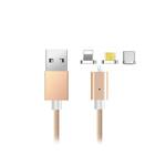 کابل تبدیل مغناطیسی USB به MicroUSB و لایتینگ Type-C مدل DL-CB 06 