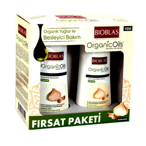 شامپو BIOBLAS مدل Organic Oils به همراه نرم کننده (400ml+300ml) 