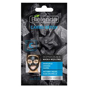 ماسک ذغال سنگ پوست خشک و حساس بی یلندا سری Carbo Detox مقدار 8 گرم Bielenda Carbo Detox Dry And Sensitive Purifying Charcoal Mask 8g