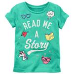 تیشرت کارترز carter s دخترانه طرح Read Me A Story سبز رنگ