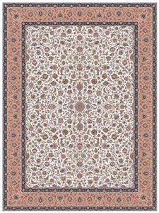 فرش 1200 شانه نقشه افشان گلریز کرم حاشیه گلبهی