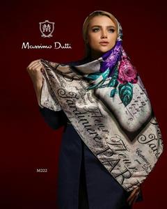 روسری ابریشم Massimo Dutti دور دست دوز 