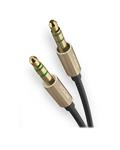 Rock کابل اصلی صدا 3.5 میلی متر 2 متری برند راک مشکی و طلایی Original Rock Audio Cable AUX 3.5mm To 3.5 mm 2M