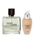 Stavita پک دو عددی عطر مردانه Topaze 100ml EDP  و کرم پودر کرم تیره Color Makeup 03/ 35ml