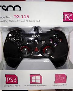 دسته بازی پلی استیشن 3 و کامپیوتر سیم دار TSCO GamePad DualShock 3 wire controller