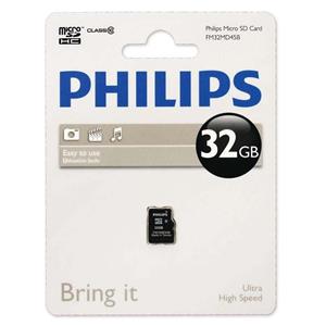 کارت حافظه میکرو اس دی اچ سی فیلیپس 32 گیگابایت کلاس FM32MD45B 10 Philips MicroSDHC Card FM32MD45B 32GB Class 10