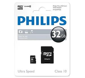 کارت حافظه میکرو اس دی اچ سی فیلیپس 32 گیگابایت کلاس FM32MD45B 10 Philips MicroSDHC Card FM32MD45B 32GB Class 10