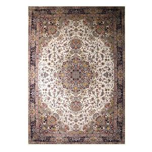 فرش ماشینی قیطران طرح ویدا کرم کد 0453