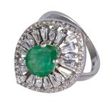 انگشتر نقره طهران گوهر مدل Emerald