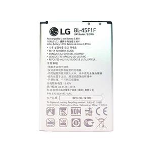 باتری موبایل ال جی مدل BL-45F1F با ظرفیت 2410mAh مناسب برای گوشی های موبایل ال جی K8 2017