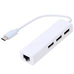 هاب USB-C به USB2.0/Ethernetسه پورت مدل YS-LAN26