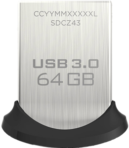 فلش مموری سن دیسک مدل Ultra Fit ظرفیت 64 گیگابایت SanDisk Ultra Fit Flash Memory - 64GB