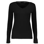 تیشرت زنانه سیاوود مدل VNECK-W-LSBS-BLACK