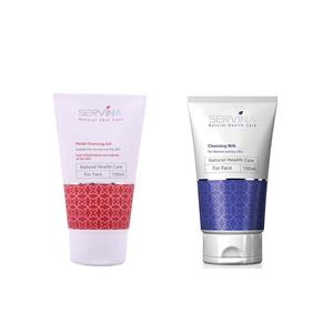 پک شست و شو صورت سروینا مدل Normal and Dry بسته 2 عددی