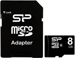 کارت حافظه میکرو اس دی سیلیکون پاور 8 گیگابایت کلاس 10 با آداپتور Silicon Power microSDHC 8GB Class 10 With Adapter