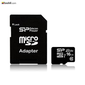کارت حافظه میکرو SD سیلیکون پاور الیت کلاس 10 - 16 گیگابایت با آداپتور