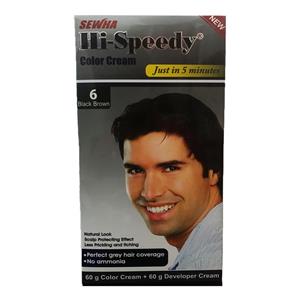 کیت رنگ مو های اسپیدی مدل Natural Black شماره 6