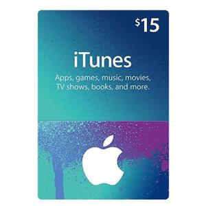 گیفت کارت 15 دلاری آیتونز Apple iTunes 15 Dollars Gift Card