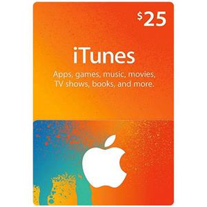 گیفت کارت 25 دلاری آیتونز Apple iTunes 25 Dollars Gift Card