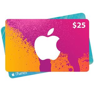 گیفت کارت 25 دلاری آیتونز Apple iTunes 25 Dollars Gift Card