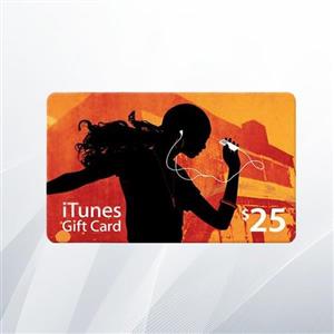 گیفت کارت 25 دلاری آیتونز Apple iTunes Dollars Gift Card 