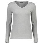 تیشرت زنانه سیاوود مدل VNECK-W-LSBS-GRAY