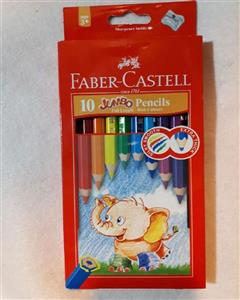 مداد رنگی 10 رنگ فابر کاستل مدل Junior Grip Faber Castell Junior Grip 10 Color Pencil