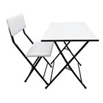 میز و صندلی تحریر یاس سفید مدل 002