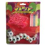شمع تولد بانیبو مدل Happy Birthday Worm02