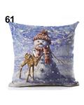 Bluelans Geometric Flower Xmas Linen Throw Pillow Case Home Decoration Sofa Cushion Cover 61