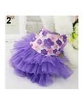 Bluelans Pet Clothes Puppy Cat Dog Cute Sweet Flower Gauze Skirt Princess Tutu Dress S (Purple)