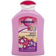 شامپو سر و بدن بچه سانوسان مدل Kids Raspberry حجم 200 میلی لیتر Sanosan Kids Raspberry Shower Gel And Shampoo 200ml