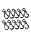 Bluelans Mini SF Carabiner Climbing Backpack Clasps EDC Keychain Bottle Hooks Gun Grey 10Pcs