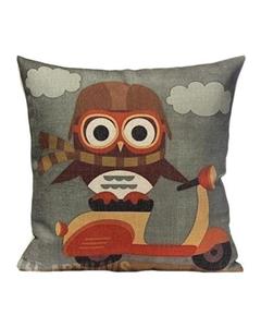 Bluelans Owl Car Cushion Cover (Multicolor)