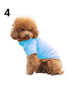 Bluelans Pet Puppy Small Dog Cat Clothes Short Sleeve Costume Apparel T-shirt Polo Shirt L (Sky Blue) 