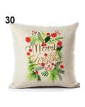 Bluelans Geometric Flower Xmas Linen Throw Pillow Case Home Decoration Sofa Cushion Cover 30