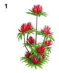 Bluelans Plastic Artificial Plant Water Grass Fish Tank Aquarium Simulated Water Lily Lotus (Red)