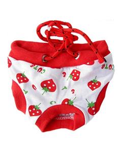 Bluelans Pet Dog Diaper Pants Physiological Sanitary Panty Underwear Red Strawberry 