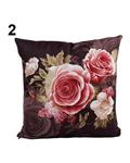 Bluelans Peony Print Sofa Bed Home Decor Throw Pillow Case  Square Pillowslip (Coffee)