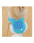 Bluelans Pet Dog Cat English Letter Print T-shirt Vest Summer Coat Puppy Apparel Costumes M (Blue)